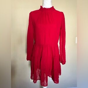 Francesca's Collections Swiss Dot Sheer Mini Dress NWT